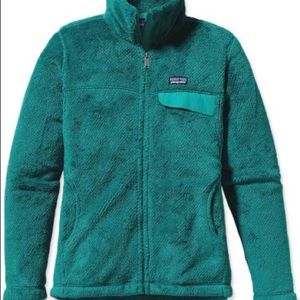 Patagonia Retool full zip fleece green jacket